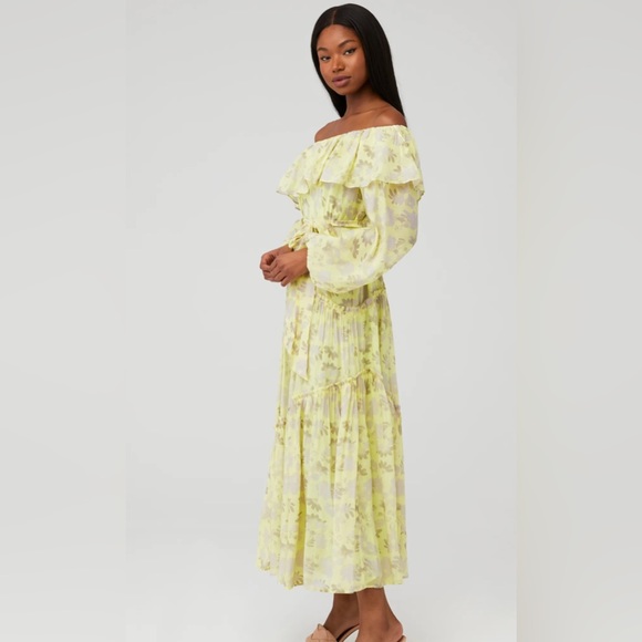 NWT ASTR the Label off shoulder maxi dress size large - Picture 6 of 13